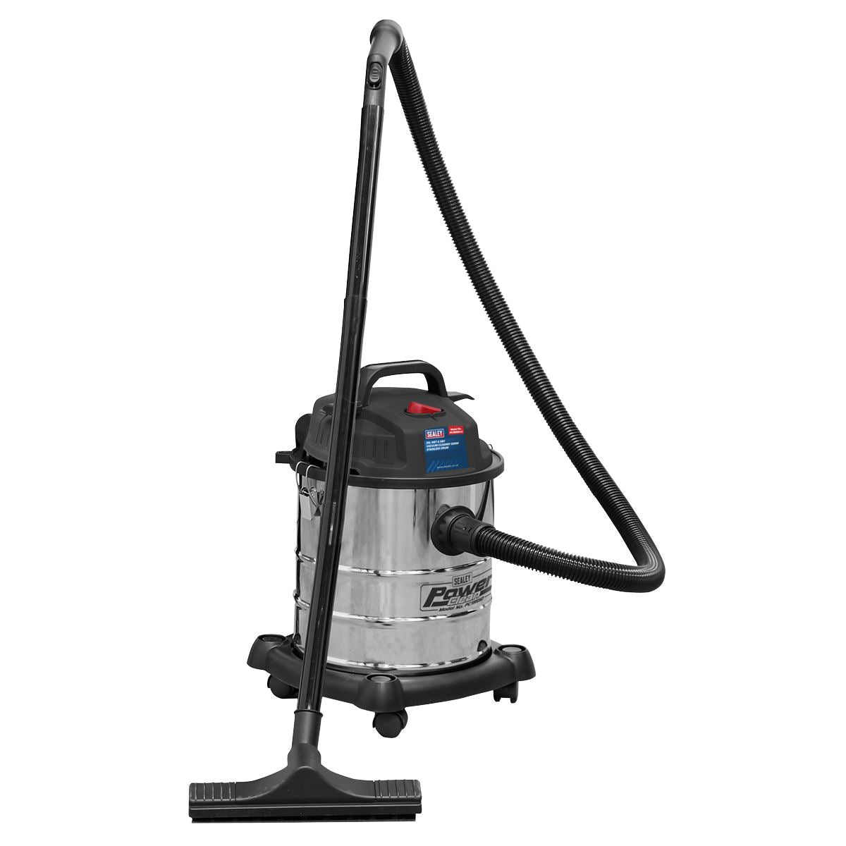 Sealey PC195SD Vacuum Cleaner Wet & Dry 20L 1200W/230V Stainless Drum