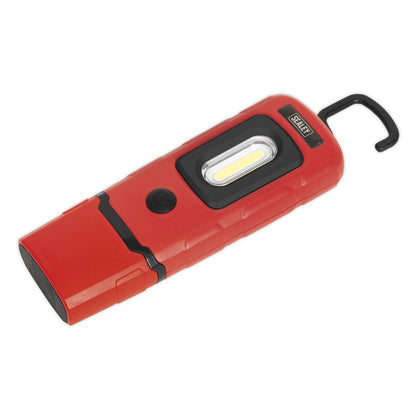 Sealey LED3601R Rechargeable 360° Inspection Light 3W COB & 1W SMD LED Red Lithium-Polymer