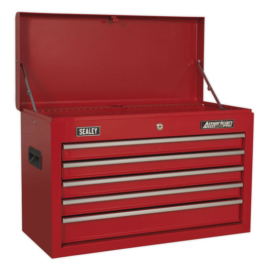 Sealey AP225 Topchest 5 Drawer with Ball-Bearing Slides - Red