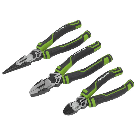 Sealey AK8376HV Pliers Set 3pc High Leverage - Green