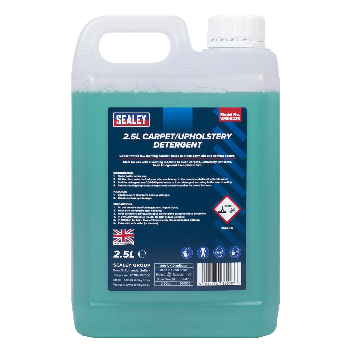 Sealey VMR9225 Carpet/Upholstery Detergent 2.5L