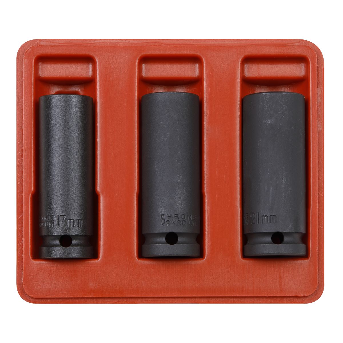 Sealey SX043 Impact Socket Set 3pc Deep 1/2"Sq Drive