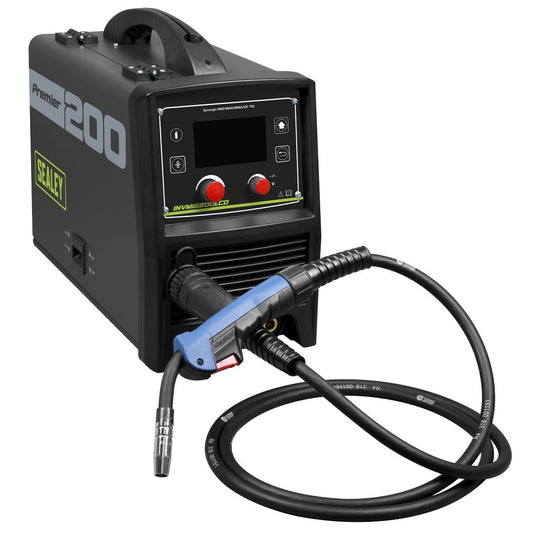 Sealey INVMIG200LCD Inverter Welder MIG TIG & MMA 200A with LCD Screen