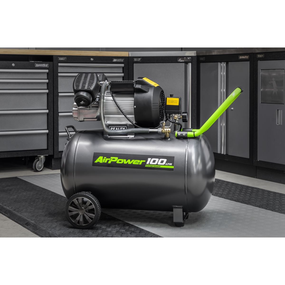 Sealey SAC10030VE Air Compressor 100L V-Twin Direct Drive 3hp