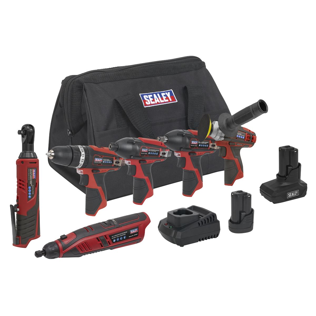 Sealey CP1200COMBO2 6 x 12V SV12 Series Cordless Power Tool Combo Kit