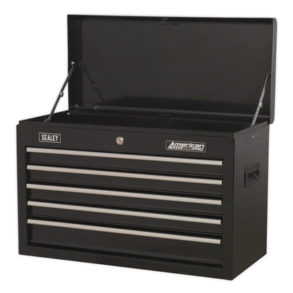 Sealey AP225B Topchest 5 Drawer with Ball-Bearing Slides - Black