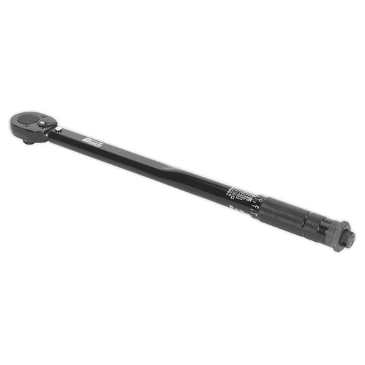 Sealey AK624B Micrometer Torque Wrench 1/2"Sq Drive Calibrated - Premier Black