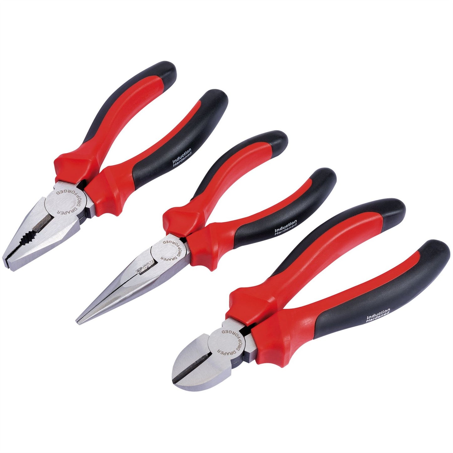 Draper 68001 Redline® Plier Set With Soft Grip Handles 160mm 3 Piece