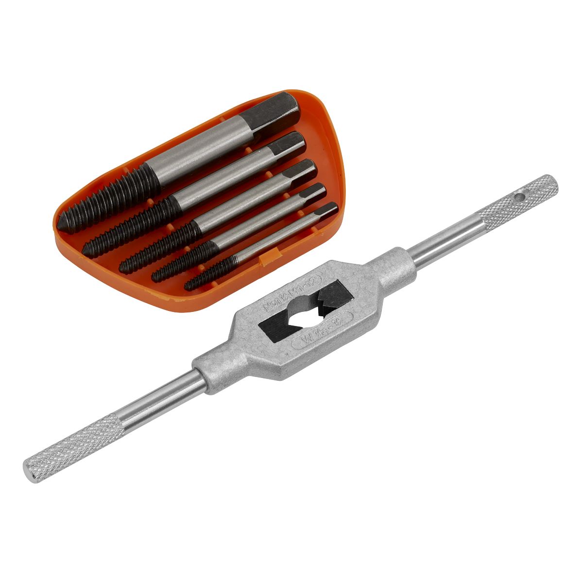 Sealey AK721 Screw Extractor Set with Wrench 6pc Helix Type