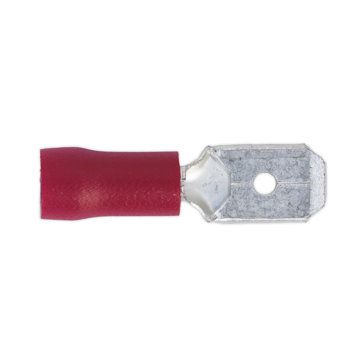 Sealey RT22 Push-On Terminal 6.3mm Male Red Pack of 100