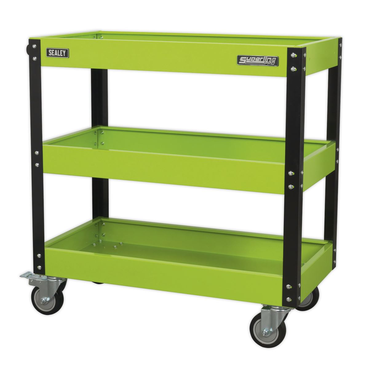 Sealey CX110HV Workshop Trolley 3-Level Heavy-Duty - Hi-Vis Green