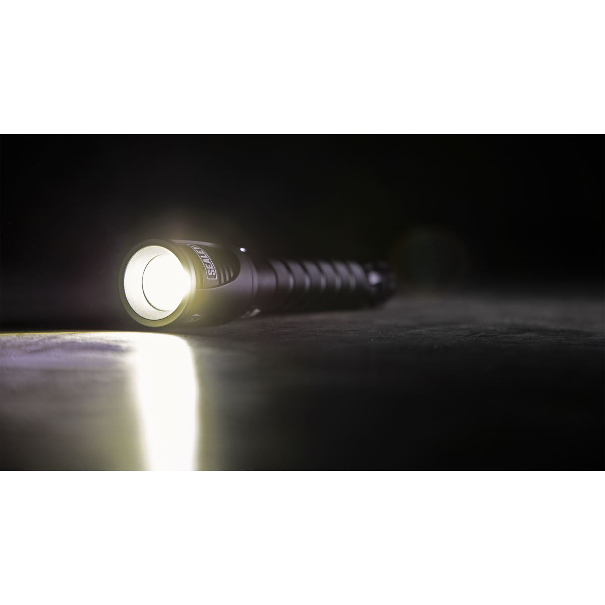 Sealey LED4494 Aluminium Torch 60W COB LED Adjustable Focus Rechargeable with USB Port