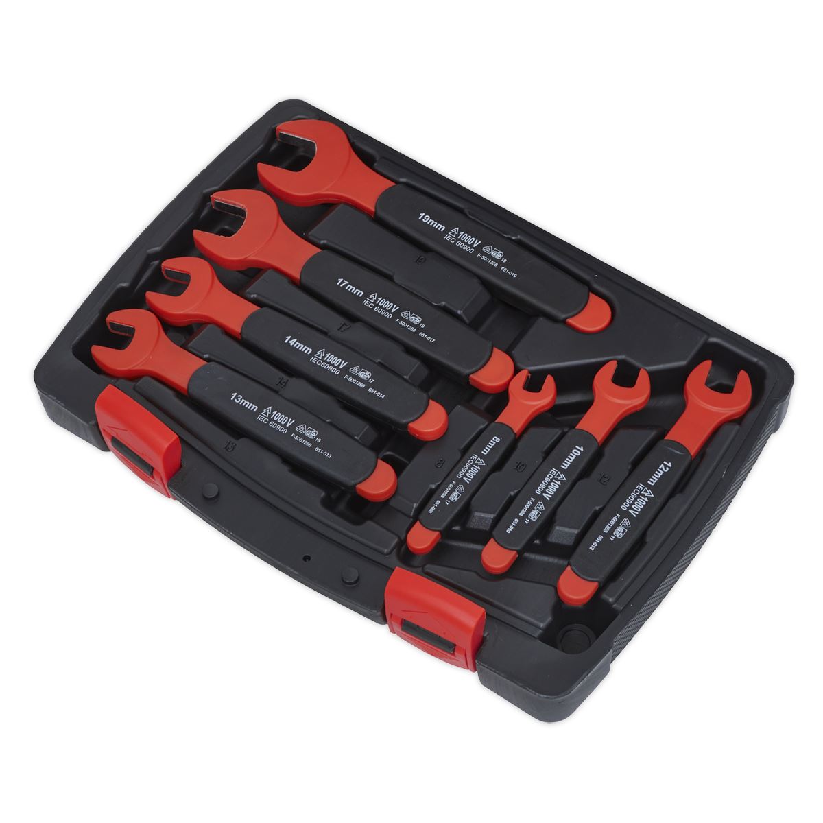 Sealey AK63171 Insulated Open-End Spanner Set 7pc VDE Approved