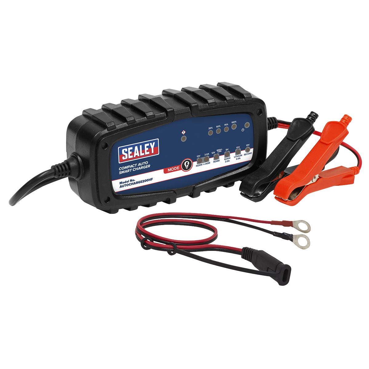 Sealey AUTOCHARGE200HF Compact Auto Smart Charger & Maintainer 2A 6/12V