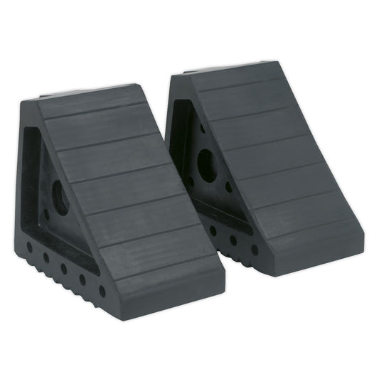 Sealey WC01 Rubber Wheel Chocks - Pair