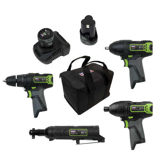 Sealey CP108VCOMBO2 4 x 10.8V SV10.8 Series Cordless Combo Kit - 2 Batteries