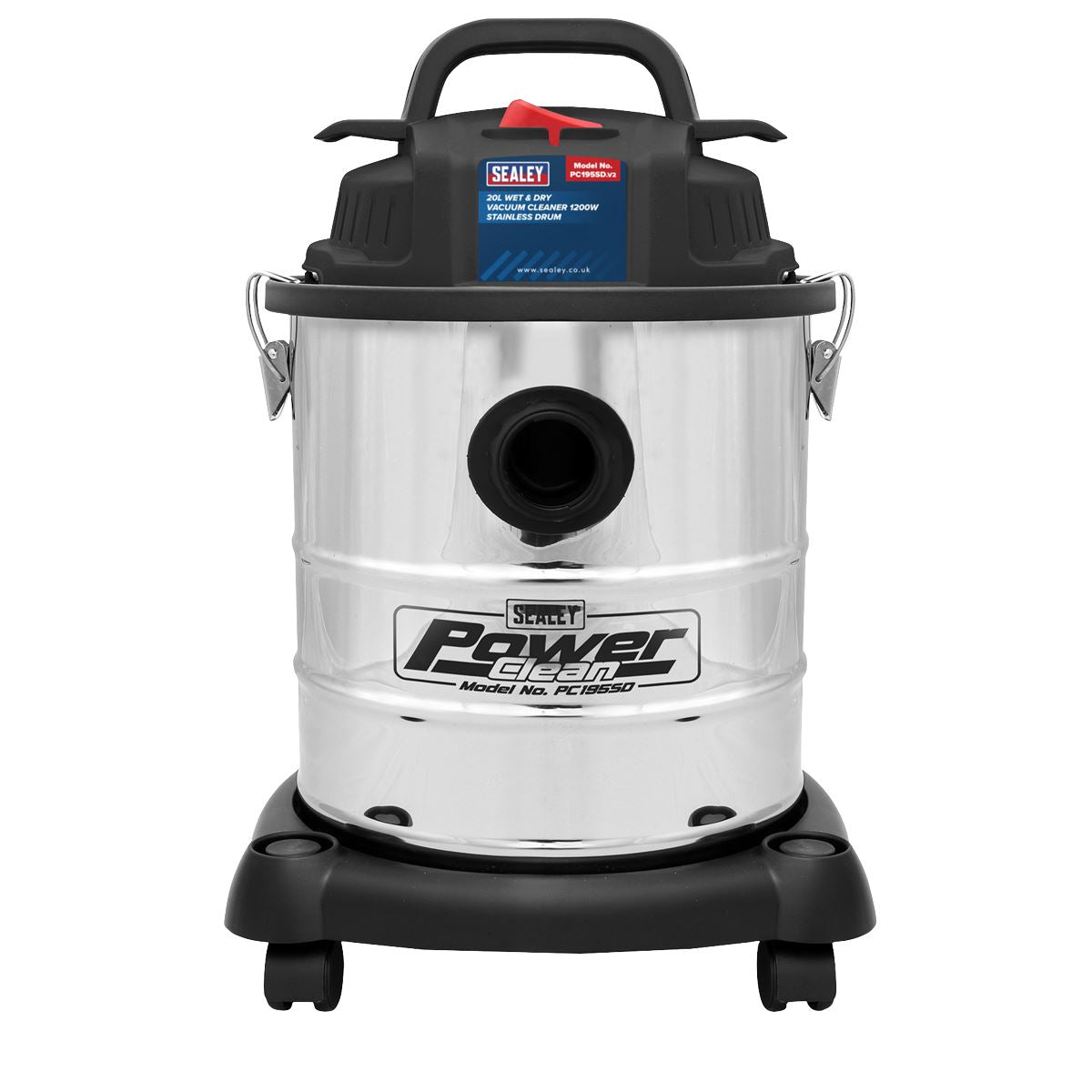 Sealey PC195SD Vacuum Cleaner Wet & Dry 20L 1200W/230V Stainless Drum