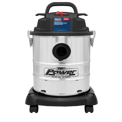 Sealey PC195SD Vacuum Cleaner Wet & Dry 20L 1200W/230V Stainless Drum