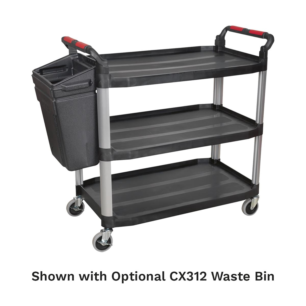 Sealey CX310 Workshop Trolley 3-Level Composite - 3 Wall