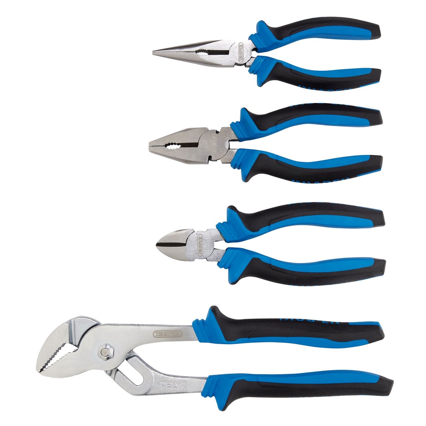 Draper 81147 Soft Grip Pliers Set 4 Piece