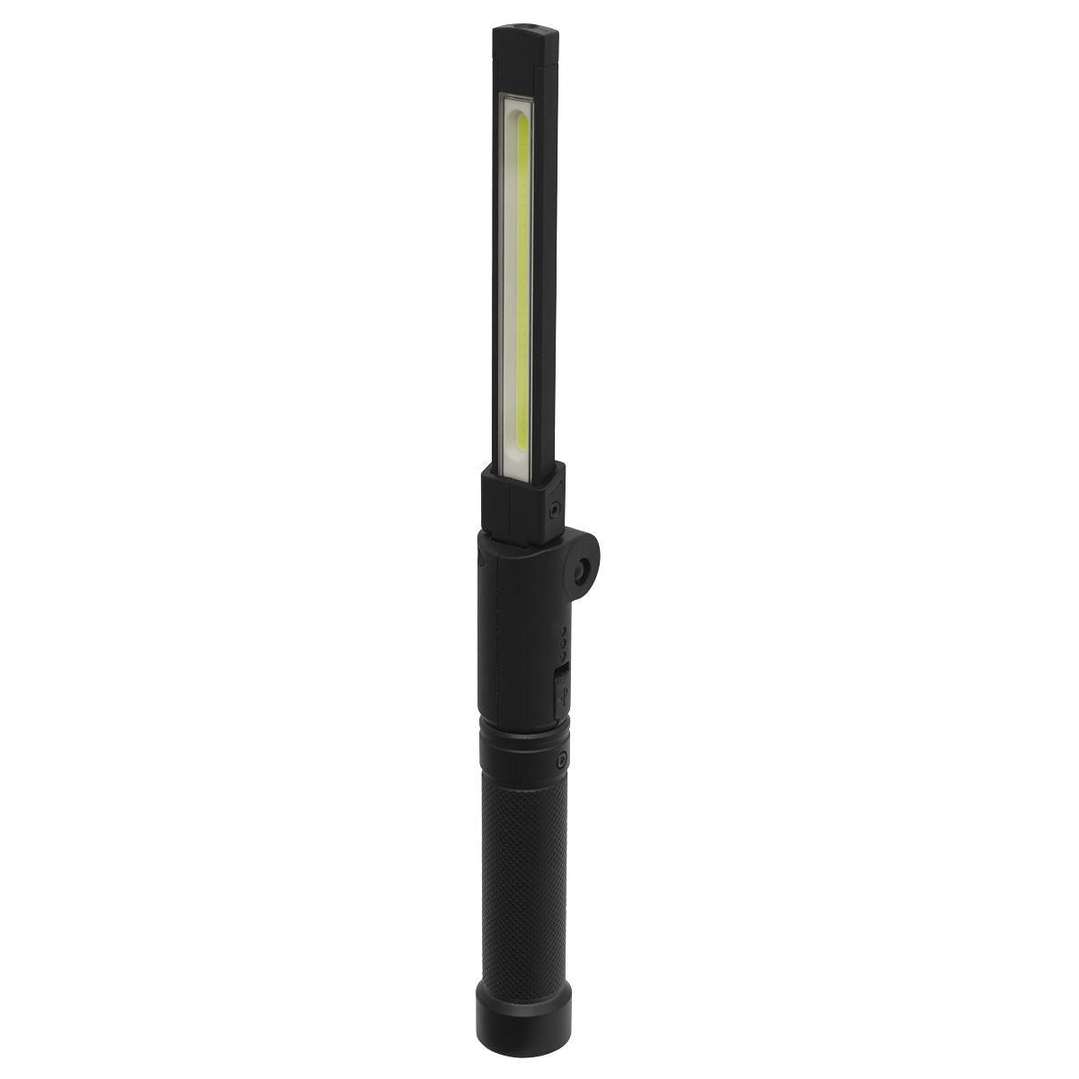 Sealey LED02G Rechargeable Aluminium Folding Pocket Light 2 COB & 1 SMD LED