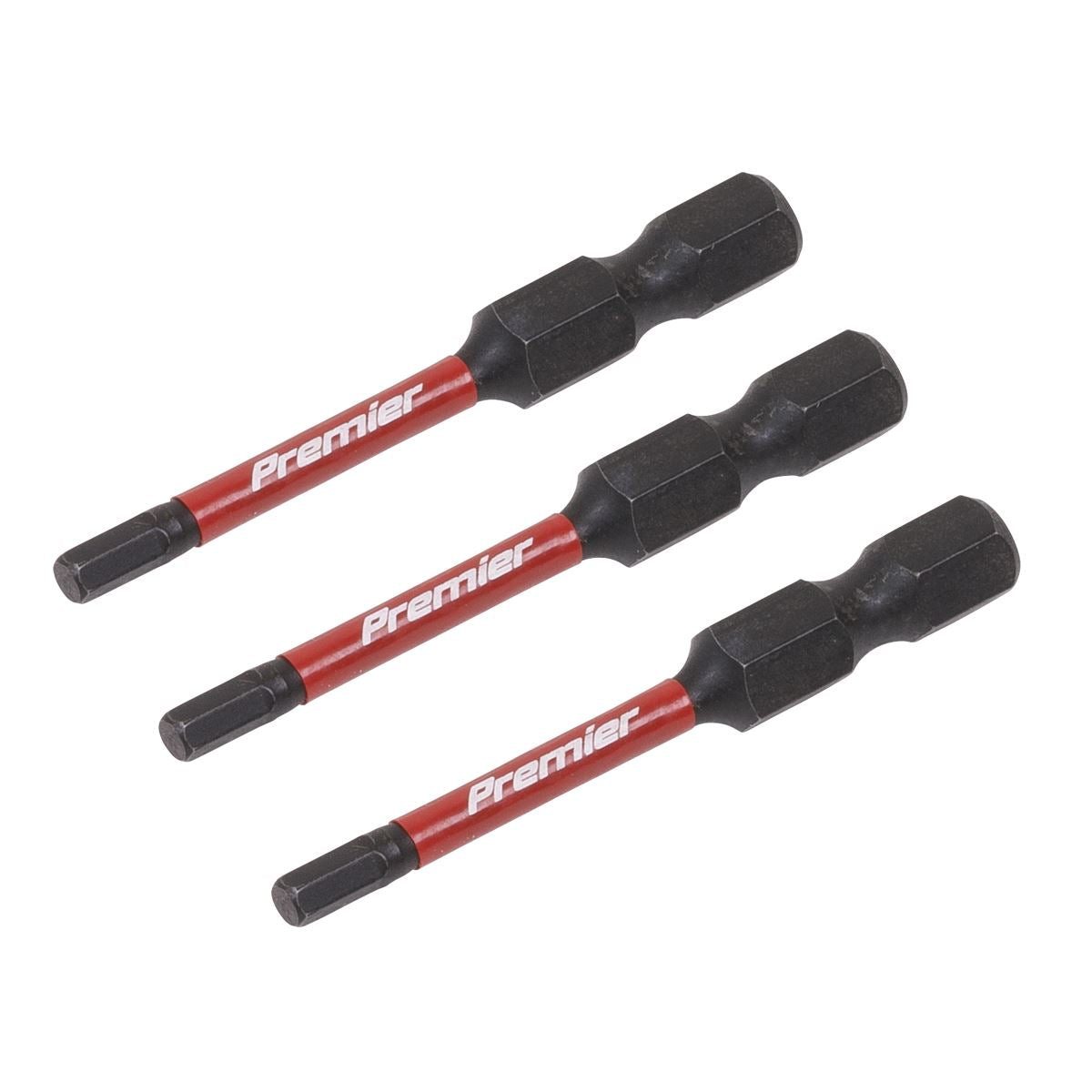 Sealey AK8236 Hex 3mm Impact Power Tool Bits 50mm - 3pc