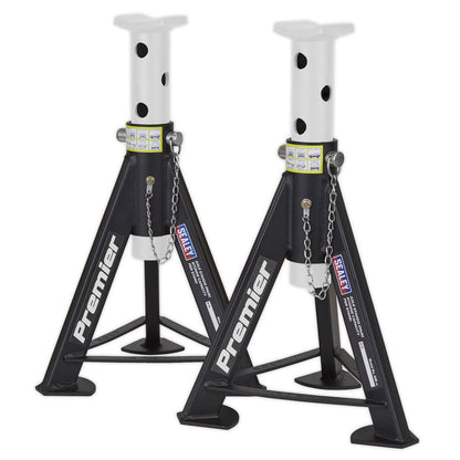 Sealey AS6 Premier Axle Stands (Pair) 6 Tonne Capacity per Stand - White