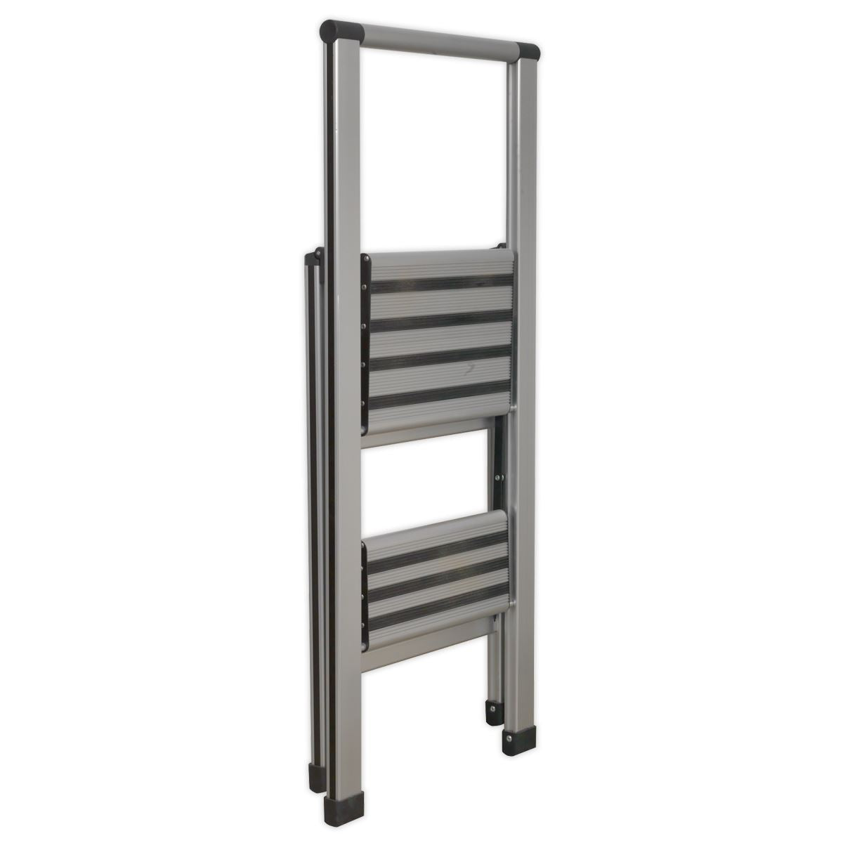 Sealey APSL2 Aluminium Professional Folding Step Ladder 2-Step 150kg Capacity