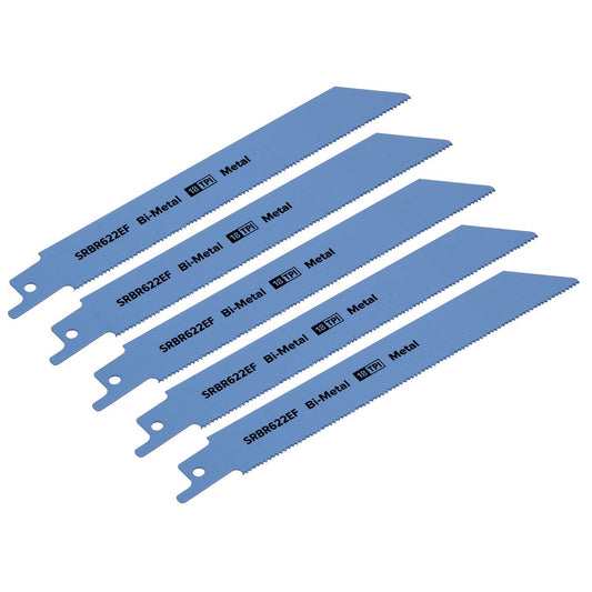 Sealey SRBR622EF Reciprocating Saw Blade Metal 150mm 18tpi - Pack of 5