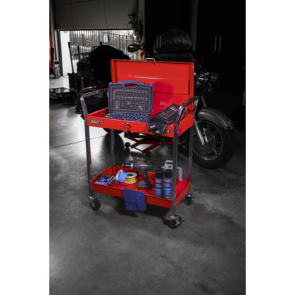 Sealey CX104 Trolley 2-Level Heavy-Duty with Lockable Top