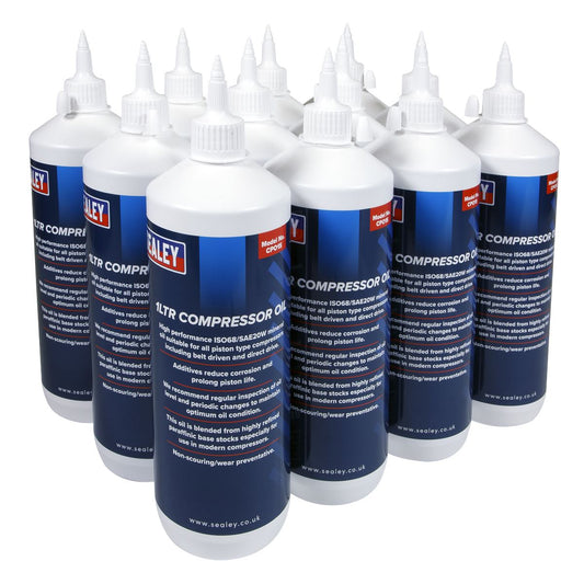 Sealey CPO/1 Compressor Oil 1L - Pack of 12