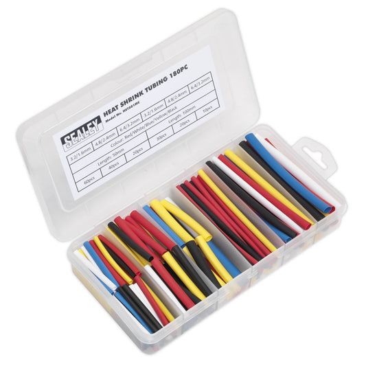 Sealey HST501MC Heat Shrink Tubing Assortment 180pc 50 & 100mm Mixed Colours