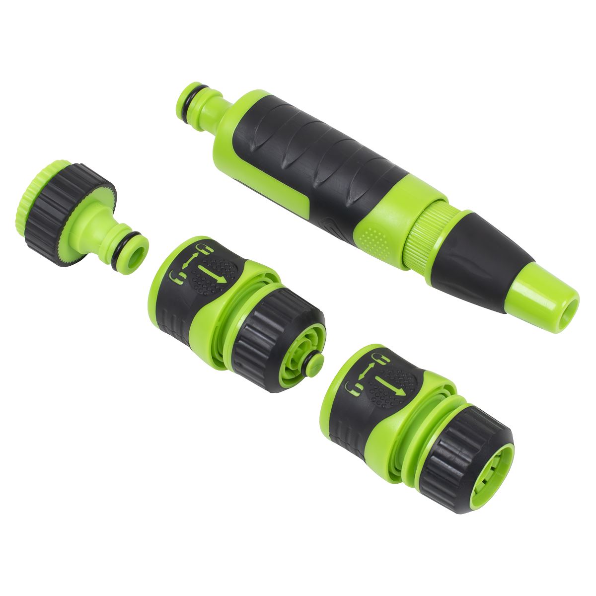 Sealey JS9611 Deluxe Hose Nozzle & Connector Set 4pc