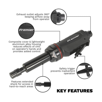 Sealey SA656 Air Die Grinder Maxi Size 260mm Long Reach Premier