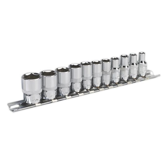 Sealey AK2670 Socket Set 11pc 1/4"Sq Drive WallDrive® - Imperial