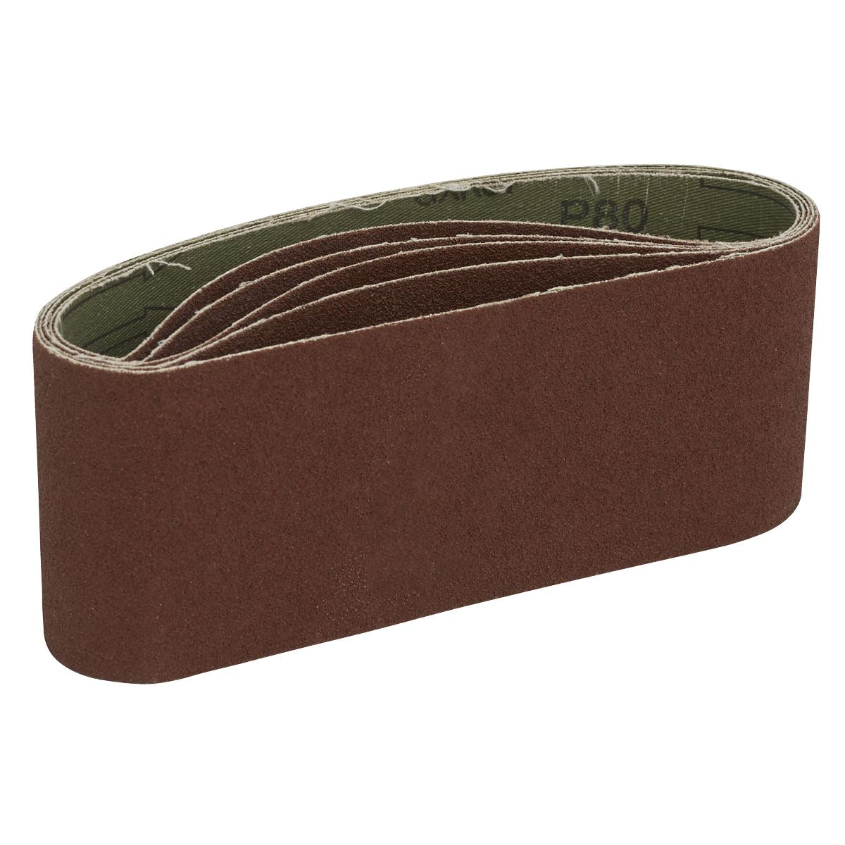 Sealey SB80457 Sanding Belt 76 x 457mm 80Grit Pack of 5