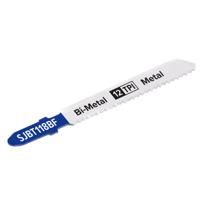 Sealey SJBT118BF Jigsaw Blade Metal 75mm 12tpi - Pack of 5