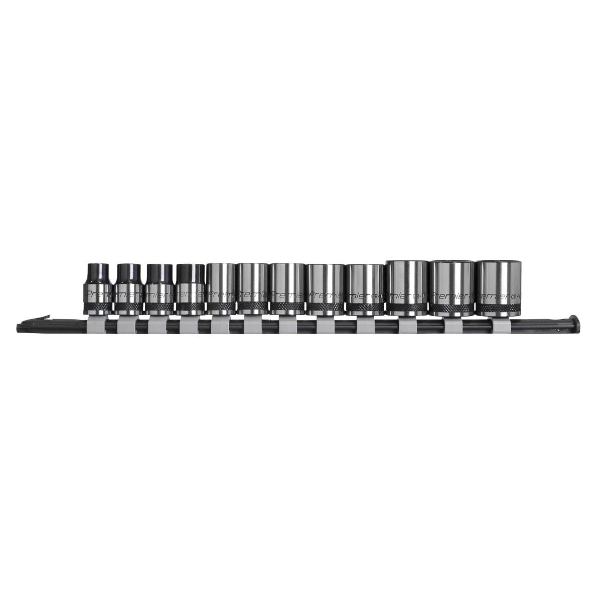 Sealey AK7992 Socket Set 12pc 3/8"Sq Drive Metric - Premier Black