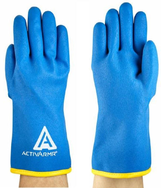 1 - 6 Pairs Ansell ActivArmr 97 - 681 PVC Waterproof Thermal Gloves - McCormickTools