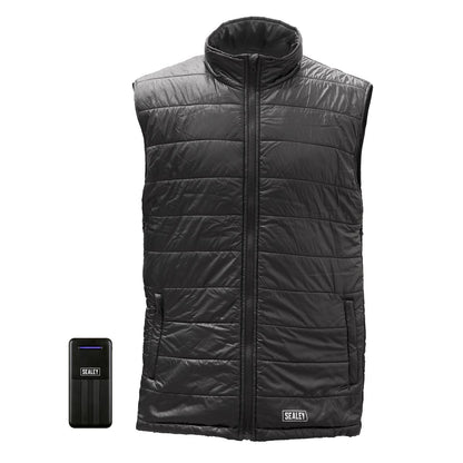 Sealey HG01KIT 5V Heated Puffy Gilet - 44" to 52" Chest with Power Bank 10Ah