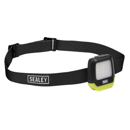 Sealey HT02LED Head Torch 2W & 1.5W SMD LED Rechargeable Clip Light with Auto-Sensor-McCormickTools