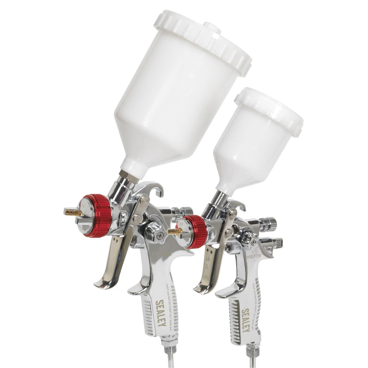 Sealey HVLP774 HVLP Gravity Feed Top Coat/Touch-Up Spray Gun Set