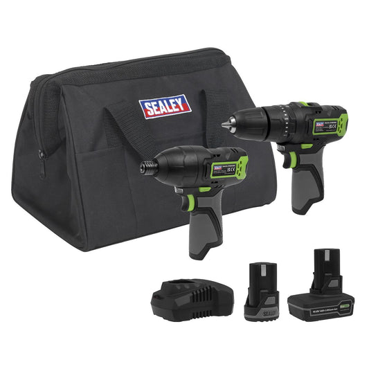 Sealey CP108VCOMBO3 2 x 10.8V SV10.8 Series Combi Drill & Impact Driver Kit