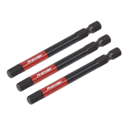 Sealey AK8264 Hex 6mm Impact Power Tool Bits 75mm - 3pc