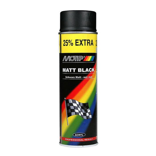 Motip Matt Black Spray Paint 500ml