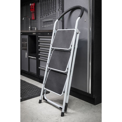 Sealey ASL23 Step Stool 3-Tread 150kg Capacity EN 14183