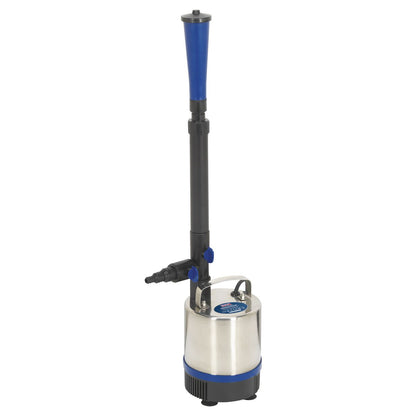 Sealey WPP3600S Submersible Pond Pump Stainless Steel 3600L/hr 230V