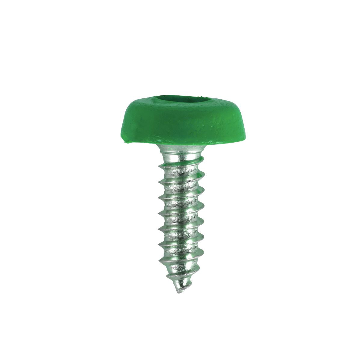 Sealey PTNPG Green Numberplate Screws 4.8 x 18mm - Pack of 50