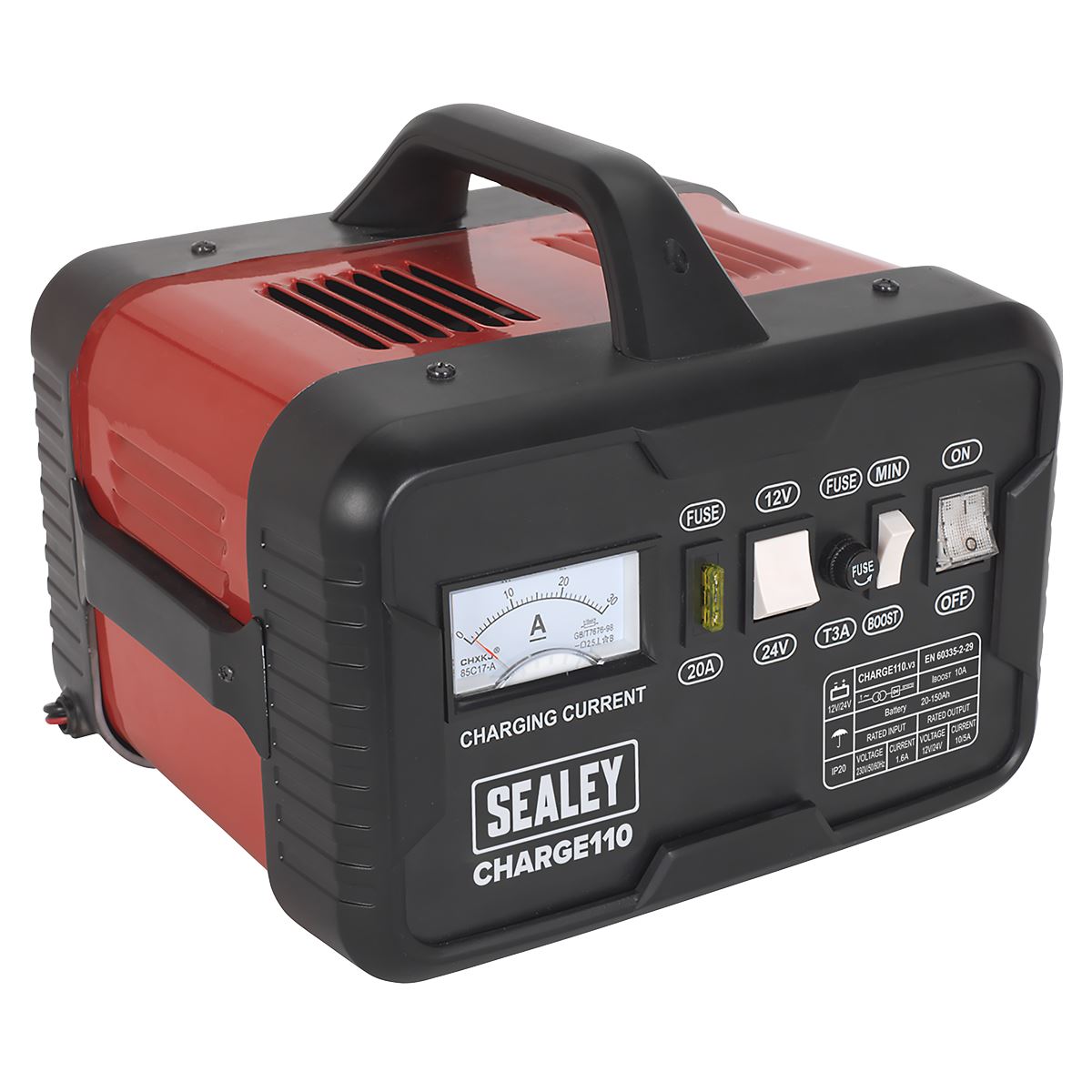 Sealey CHARGE110 Battery Charger 14Amp 12V/24V 230V