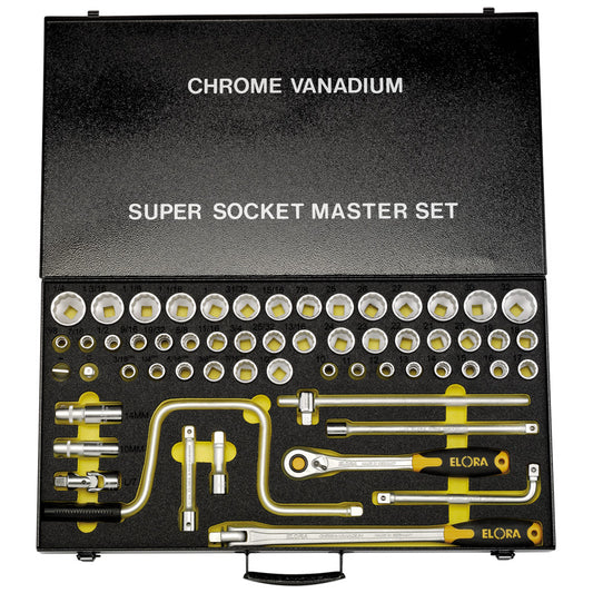 Elora 58 Piece 1/2" Square Drive Metric Whitworth and Metric Socket Set 15372